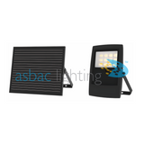 Greenwich Solar 15W LED 2700K, 37W Solar Panel, Solar Flood Light, Black