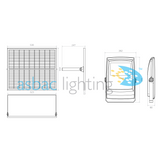 Greenwich Solar 30W LED 4000K, 55W Solar Panel, Solar Flood Light, Black