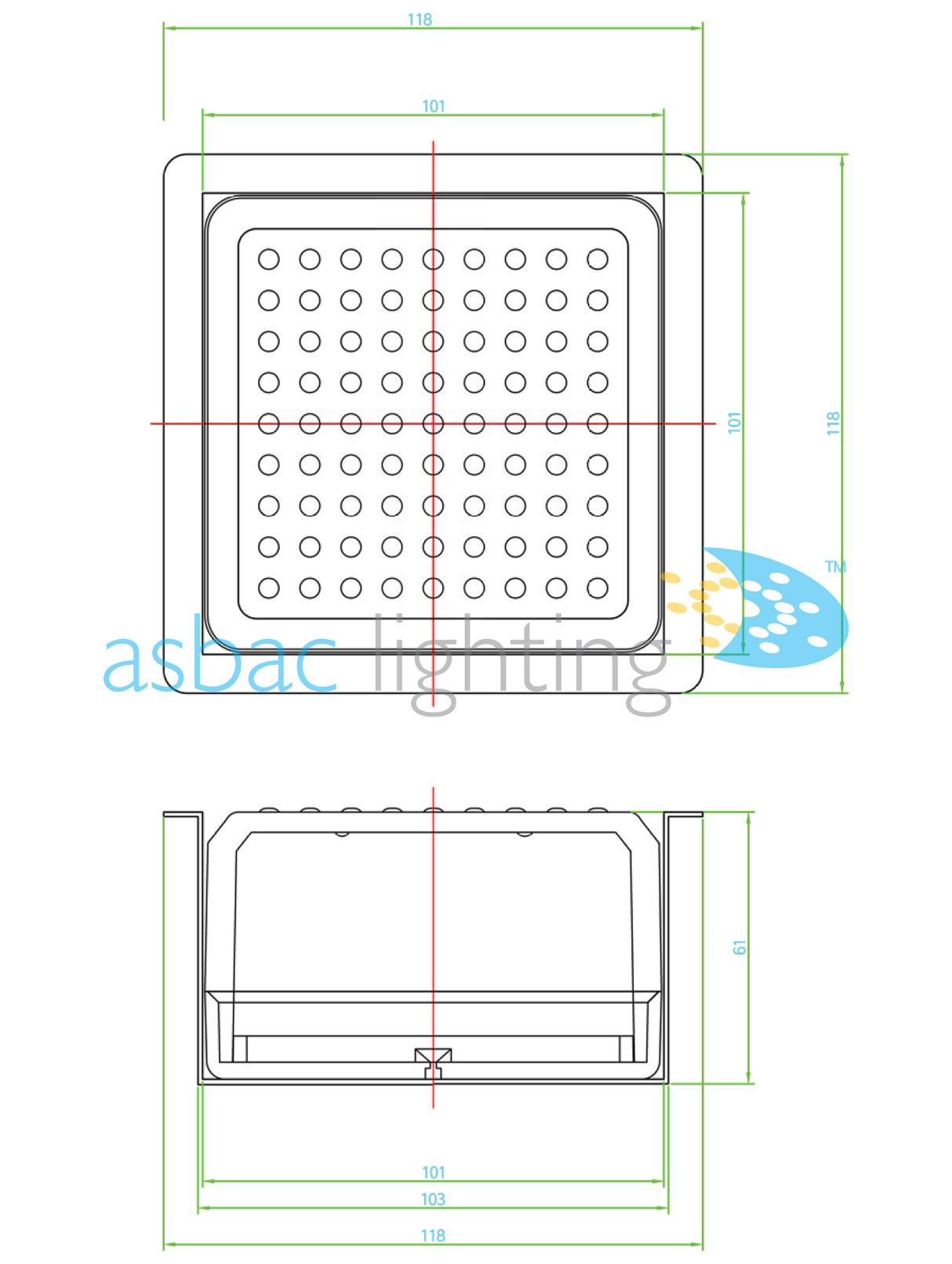 Berkeley Solar Tile, 100x100mm, Cool White LED
