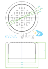 Berkeley Solar Tile, 100mm Round, Cool White LED