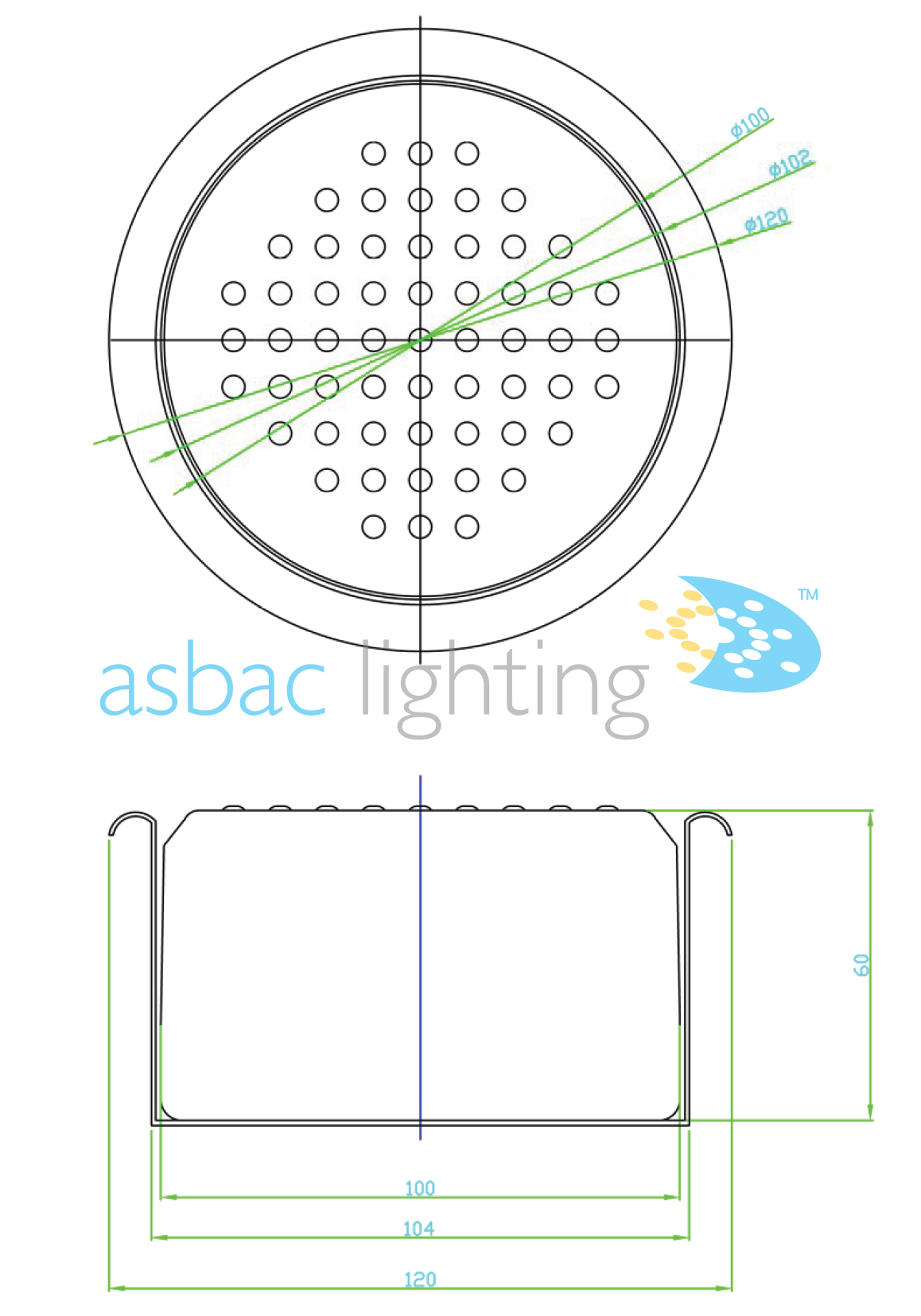 Berkeley Solar Tile, 100mm Round, Warm White LED