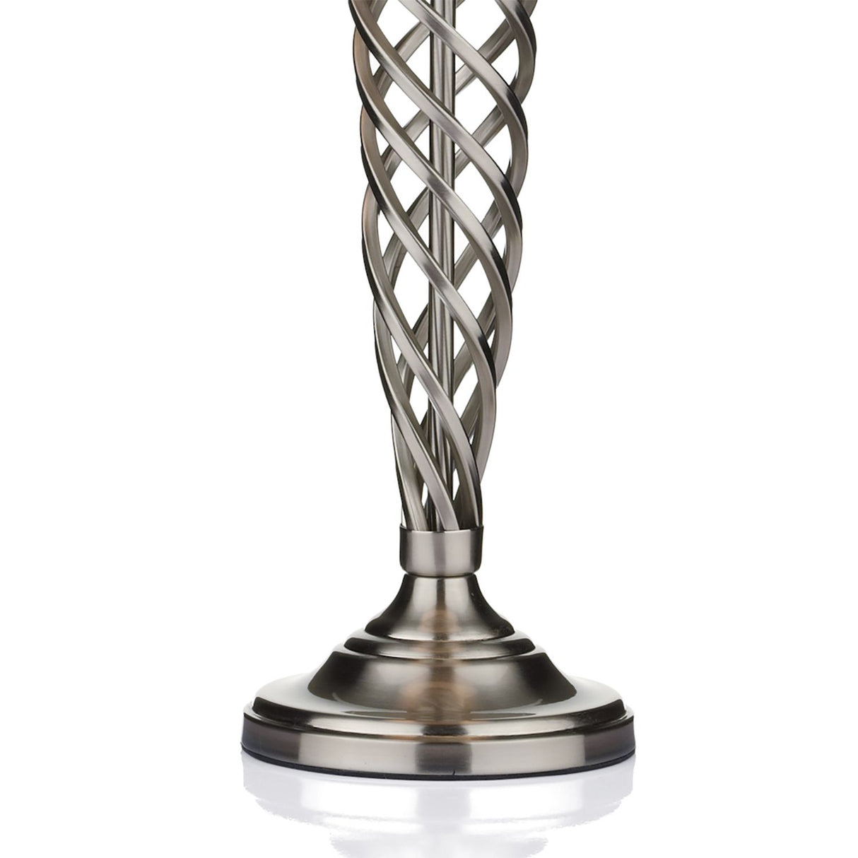 Siam Table Lamp Satin Chrome With Shade (Multipack)