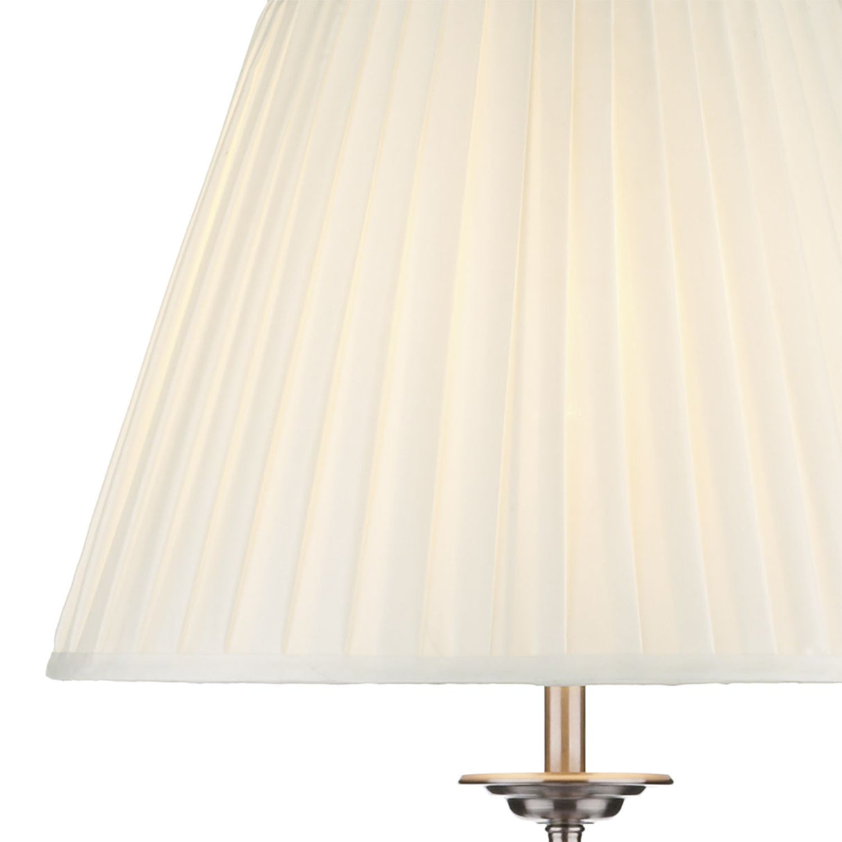 Siam Floor Lamp Satin Chrome With Shade (Multipack)