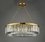 Sigourney 8 Light Pendant Satin Gold and Crystal
