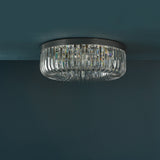 Sigourney 6 Light Flush Polished Nickel and Crystal