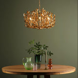 Silvius 9 Light Pendant Gold Leaf