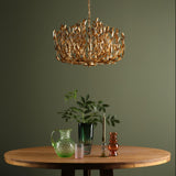 Silvius 9 Light Pendant Gold Leaf