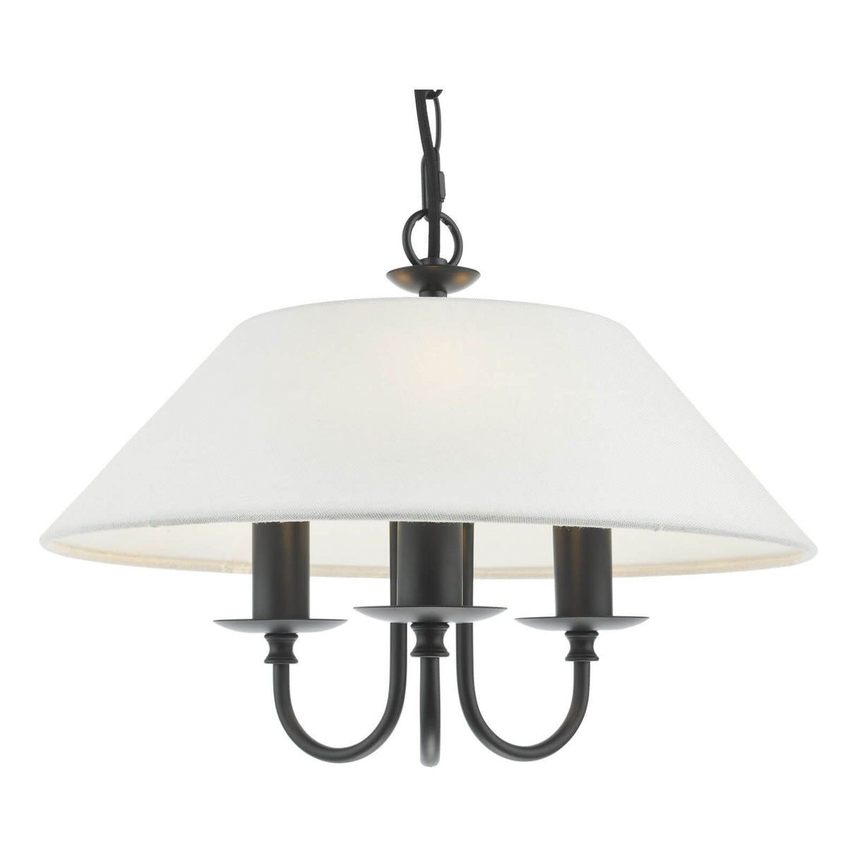 Sivan 3 Light Pendant Matt Black With Shade