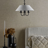Sivan 3 Light Pendant Matt Black With Shade