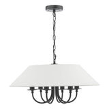Sivan 6 Light Pendant Matt Black With Shade