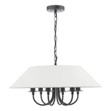 Sivan 6 Light Pendant Matt Black With Shade