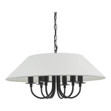 Sivan 6 Light Pendant Matt Black With Shade