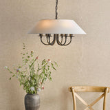 Sivan 6 Light Pendant Matt Black With Shade