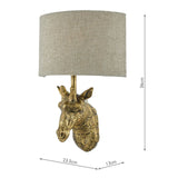 Sophie Giraffe Wall Light Gold With Shade