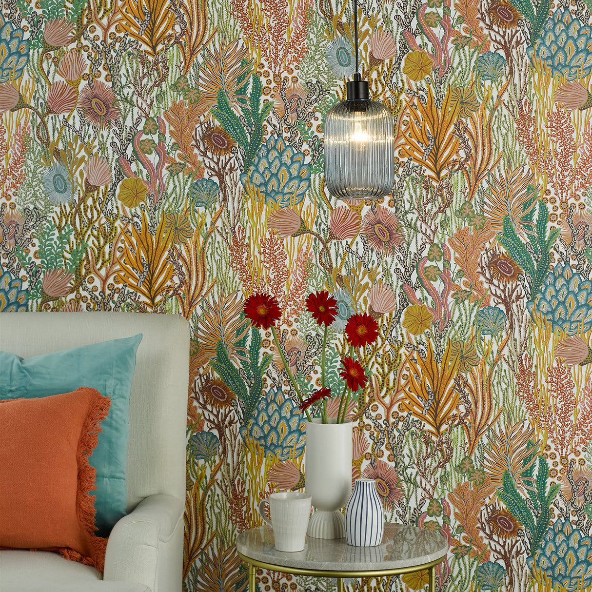 Sawyer Pendant Matt Black and Blue Ribbed Glass