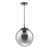 Ripple Pendant Matt Black and Smoked Glass