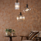 1 Light Matt Black E27 Suspension