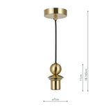 1 Light E27 Satin Brass Suspension