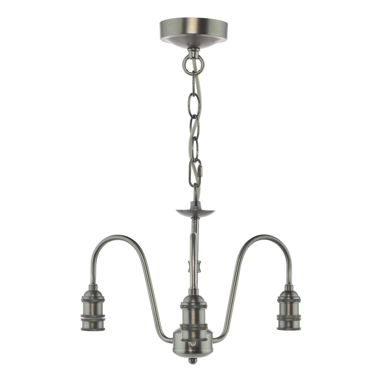 3 Light Suspension Antique Chrome Fitting Only