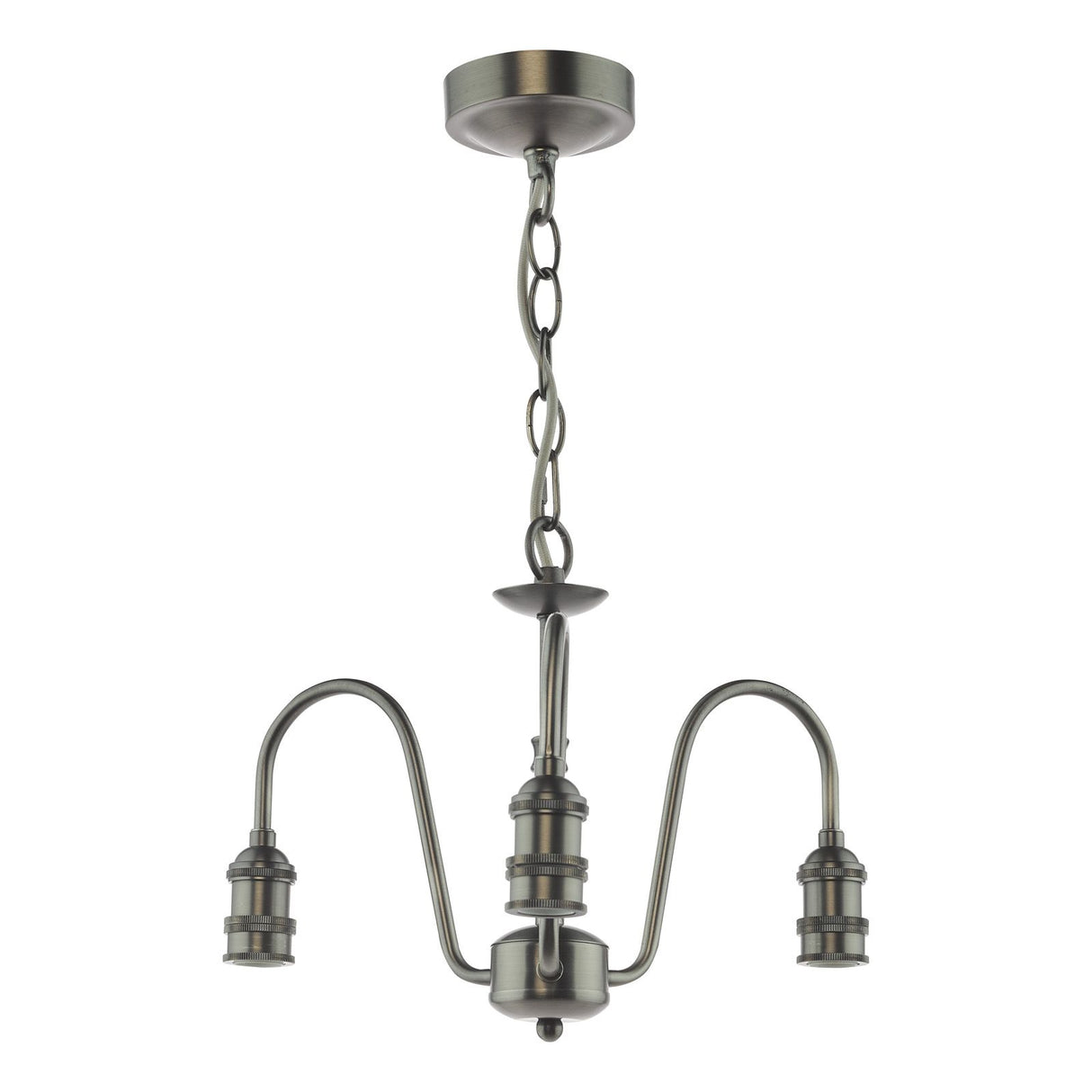 3 Light Suspension Antique Chrome Fitting Only
