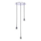 3 Light Polished Chrome E27 Suspension Cluster