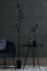 Spiral 2 Light Table Lamp Matt Black With Smoked Glass