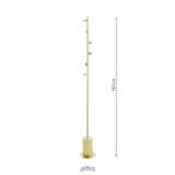 Spiral 6 Light Floor Lamp Matt Gold Base Only
