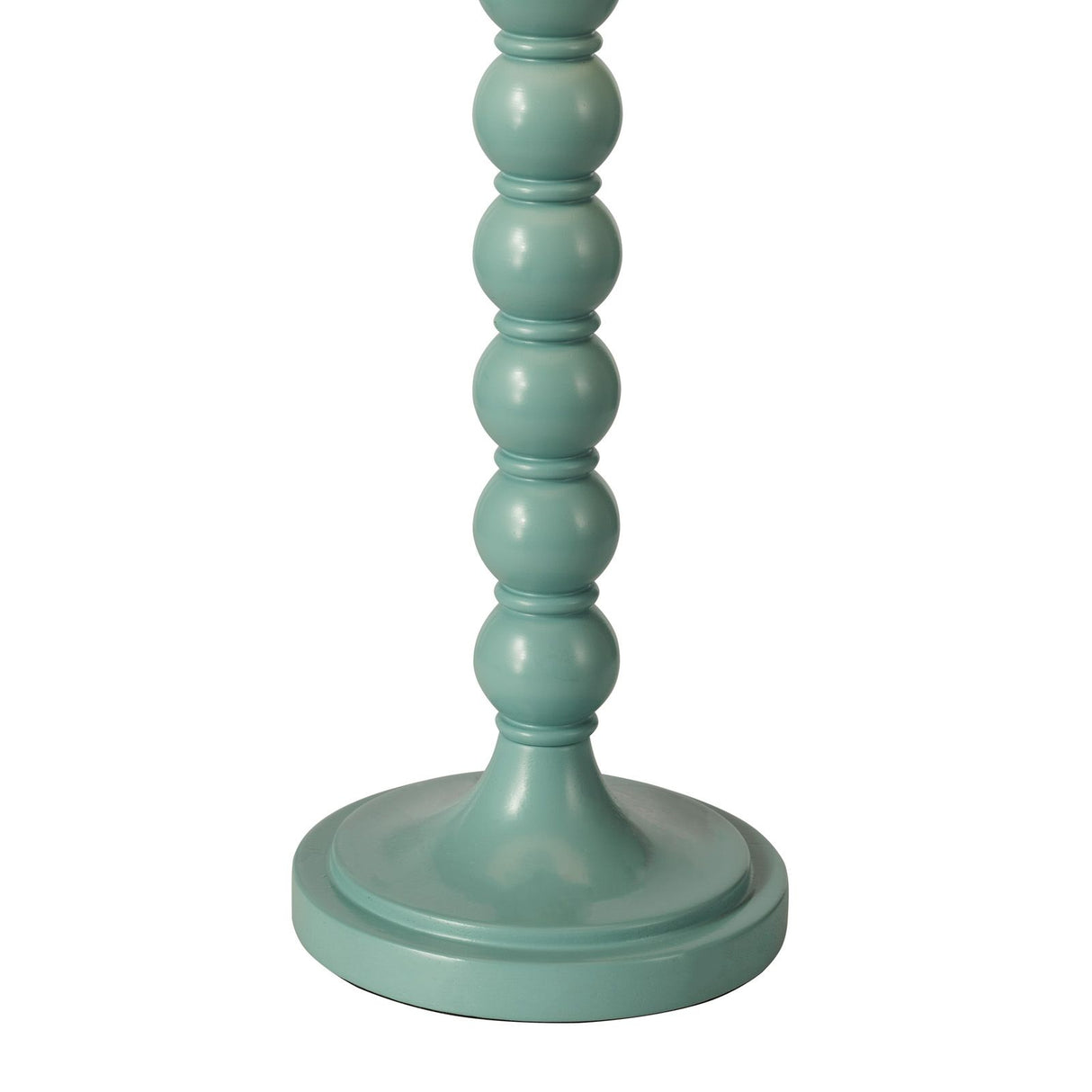 Spool Table Lamp Blue With Shade