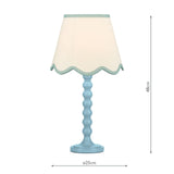 Spool Table Lamp Blue Base Only