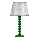 Spool Table Lamp Green With Shade