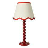 Spool Table Lamp Red With Shade