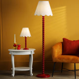 Spool Table Lamp Gloss Red Base Only