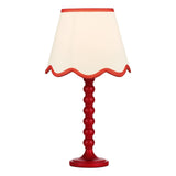 Spool Table Lamp Gloss Red Base Only