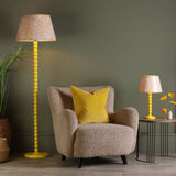 Spool Table Lamp Gloss Yellow Base Only