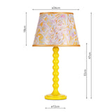 Spool Table Lamp Gloss Yellow Base Only