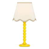 Spool Table Lamp Gloss Yellow Base Only