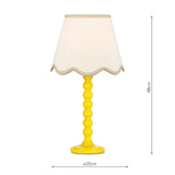 Spool Table Lamp Gloss Yellow Base Only