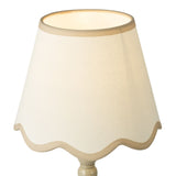 Spool Table Lamp Taupe With Shade