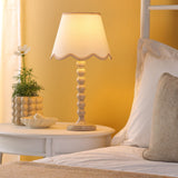 Spool Table Lamp Taupe With Shade