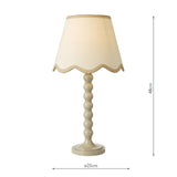 Spool Table Lamp Taupe With Shade