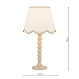 Spool Table Lamp Gloss Taupe Base Only