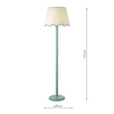 Spool Floor Lamp Blue With Shade