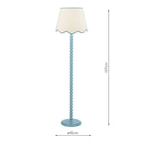 Spool Floor Lamp Blue Base Only