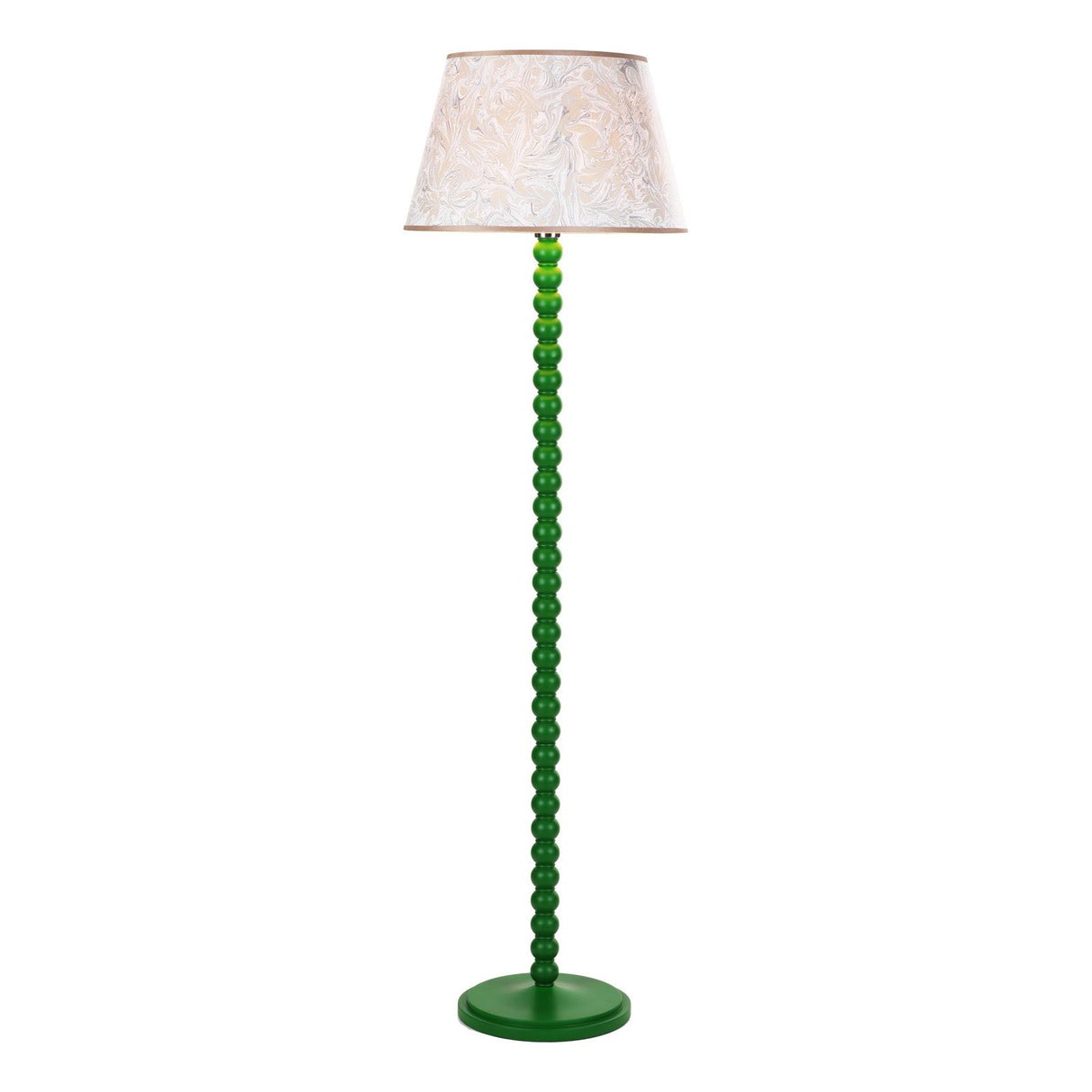 Spool Floor Lamp Green With Shade