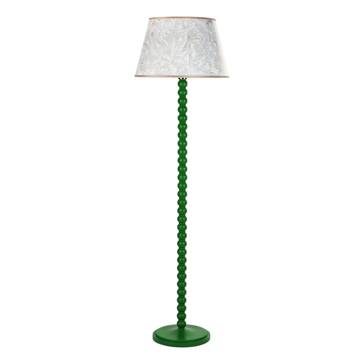 Spool Floor Lamp Green With Shade