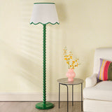 Spool Floor Lamp Green With Shade