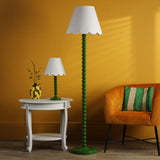 Spool Floor Lamp Gloss Green Base Only