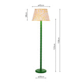 Spool Floor Lamp Gloss Green Base Only