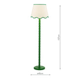 Spool Floor Lamp Gloss Green Base Only