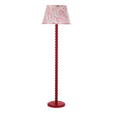 Spool Floor Lamp Red With Shade